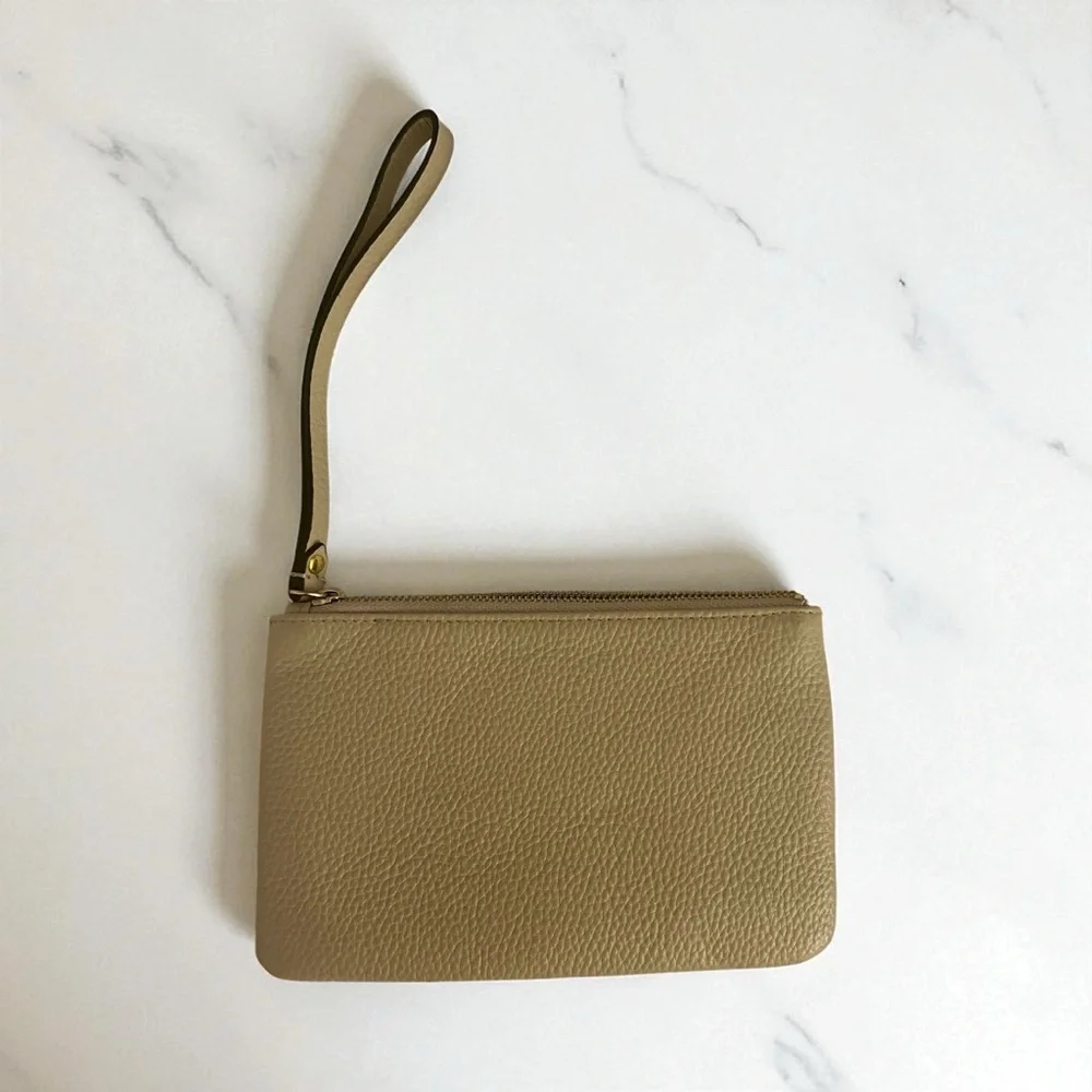 Lidos Tan Leather Wristlet